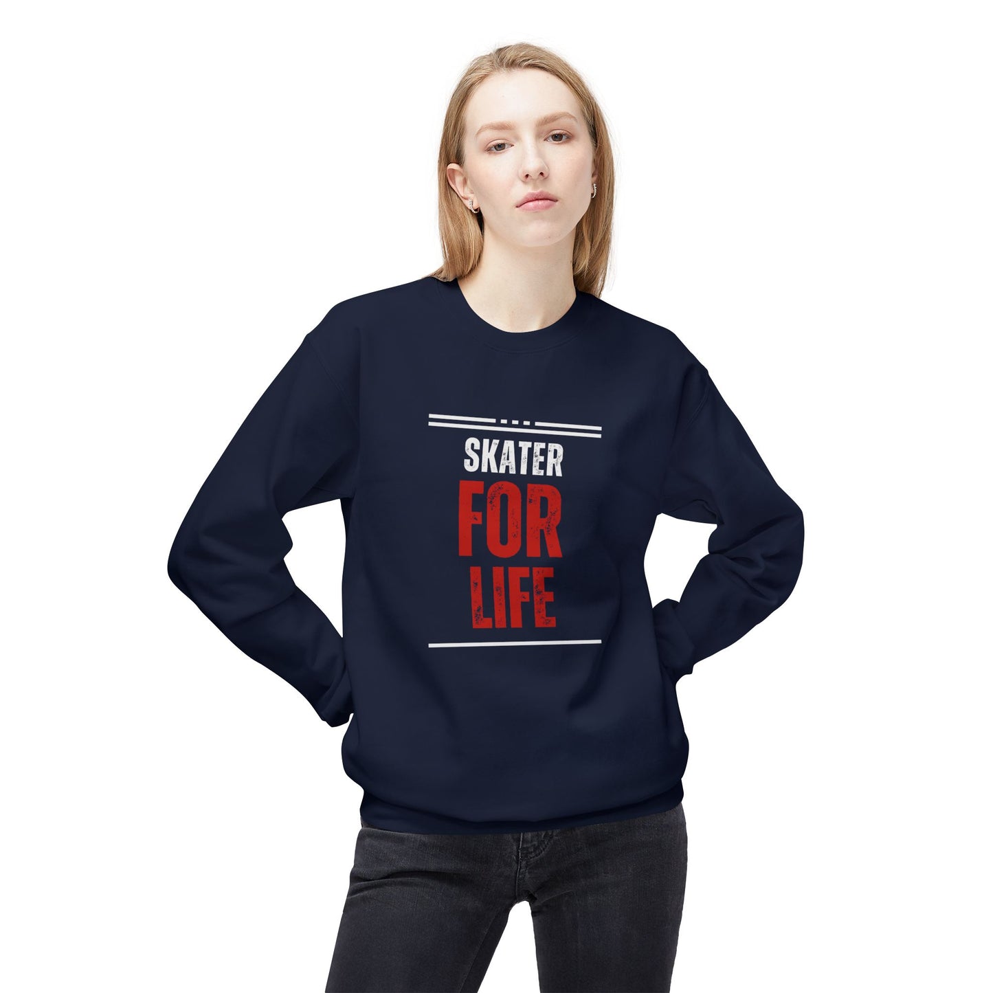 Skater for Life Unisex Fleece Crewneck Sweatshirt