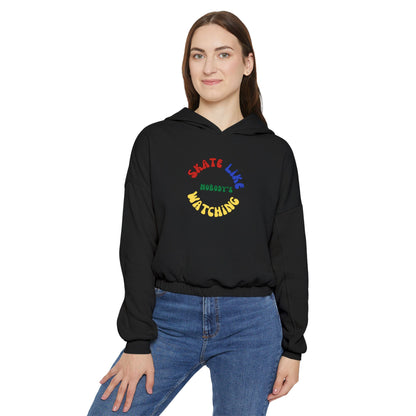 Women’s Cropped Primary Skate Like Nobody's Watching Sweatshirt