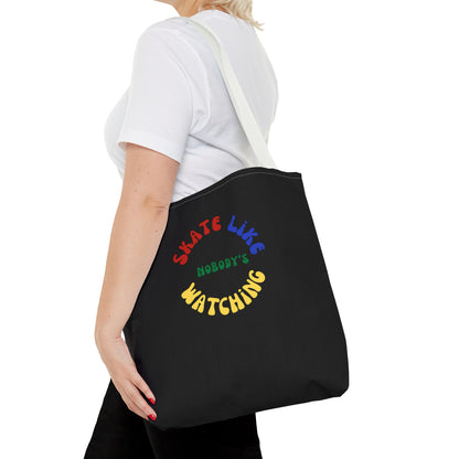 Primary Skate Like Nobody's Watching Tote Bag