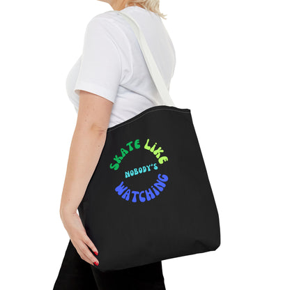 Blue/Green Skate Like Nobody's Watching Tote Bag