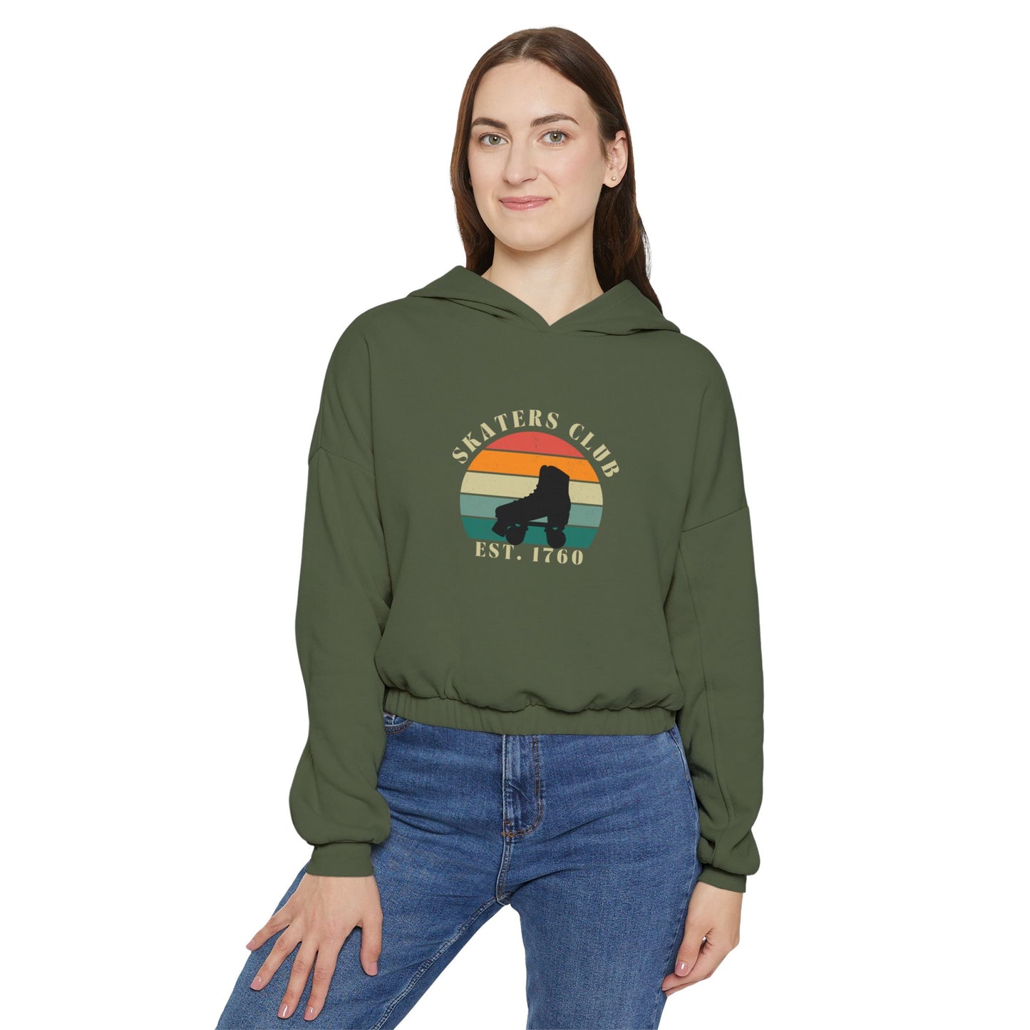 Women’s Cropped Retro Skaters Club Sweatshirt