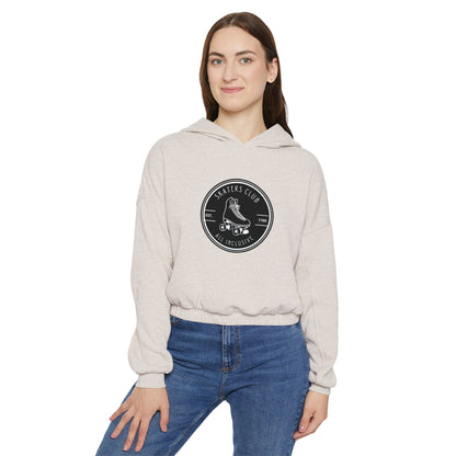 Women’s Cropped Round Black Skaters Club Sweatshirt