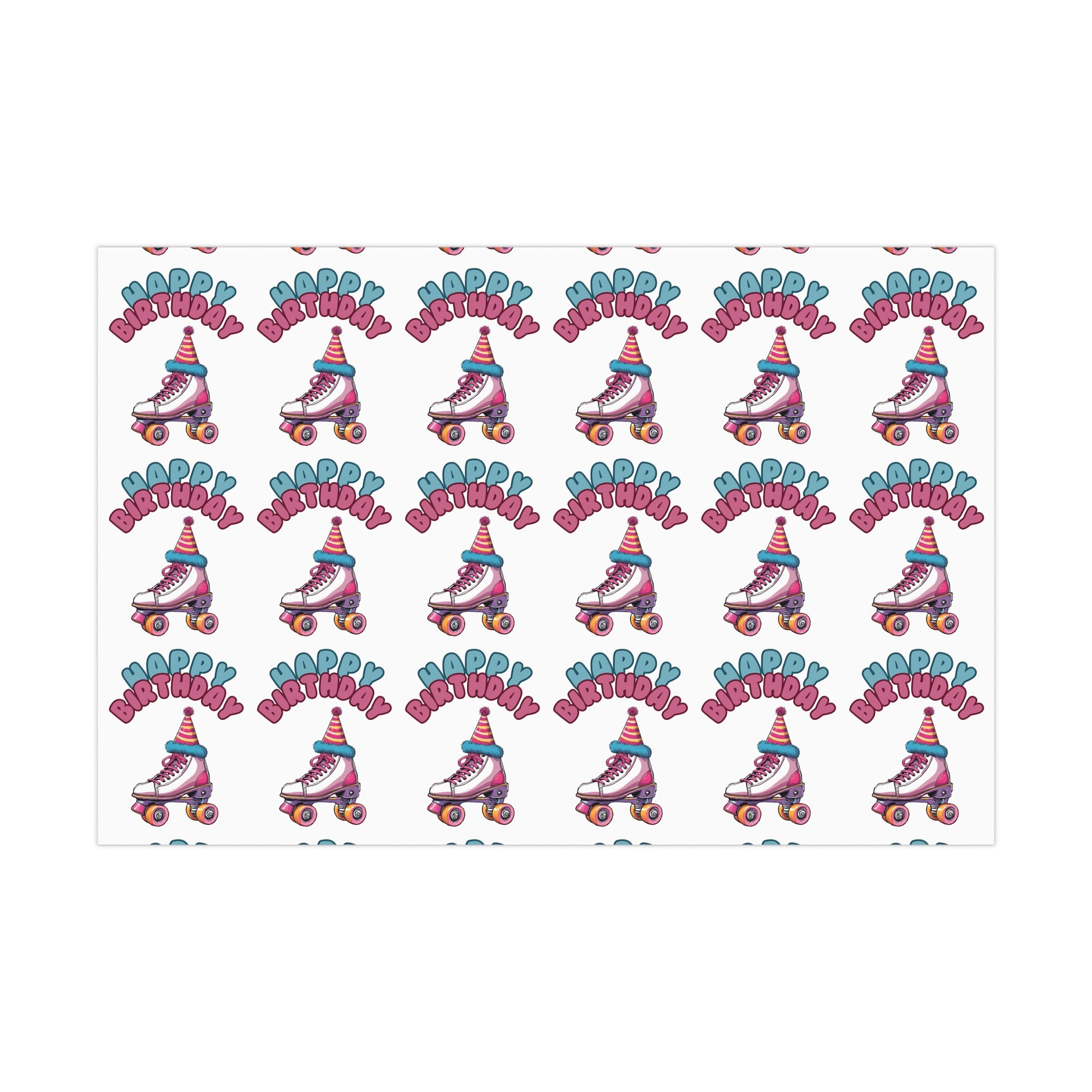 Home Decor - Birthday Roller Skate Gift Wrap Paper - Skate of Matter LLC