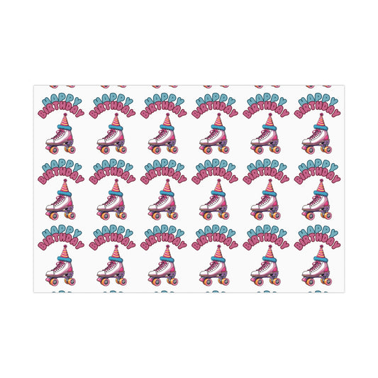 Home Decor - Birthday Roller Skate Gift Wrap Paper - Skate of Matter LLC