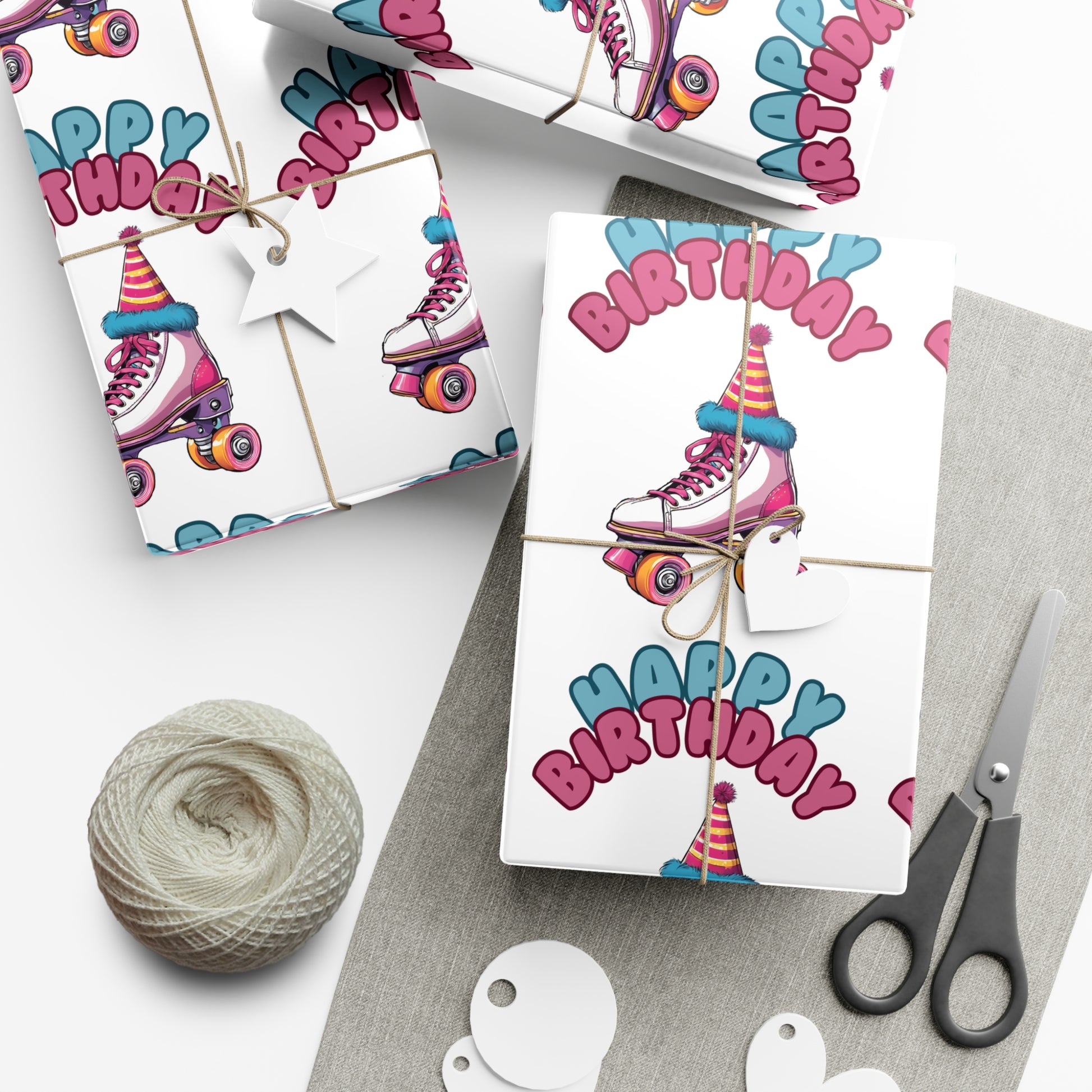 Home Decor - Birthday Roller Skate Gift Wrap Paper - Skate of Matter LLC