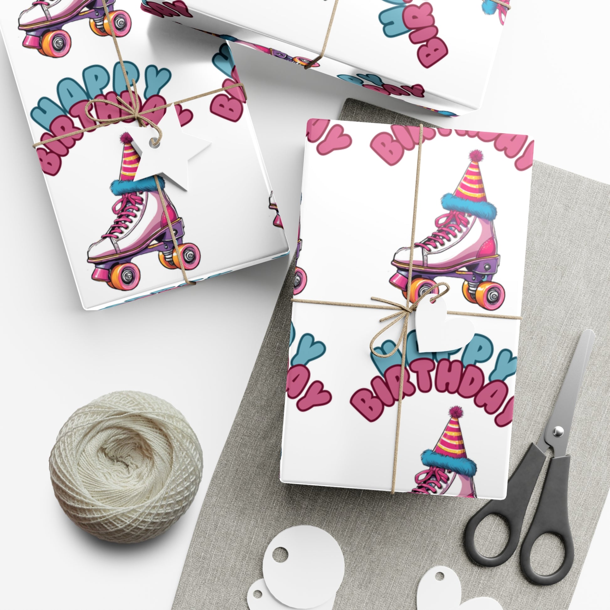 Home Decor - Birthday Roller Skate Gift Wrap Paper - Skate of Matter LLC