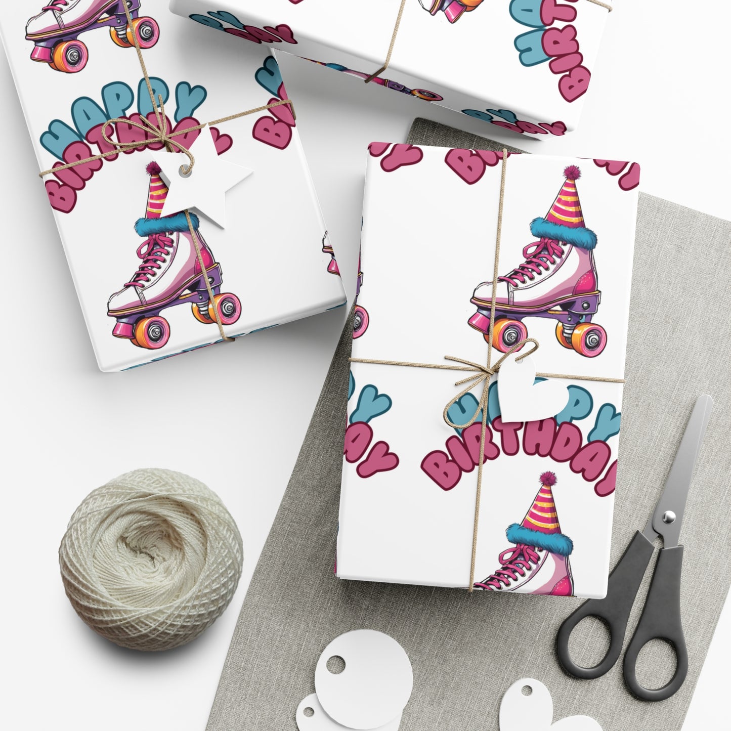 Home Decor - Birthday Roller Skate Gift Wrap Paper - Skate of Matter LLC