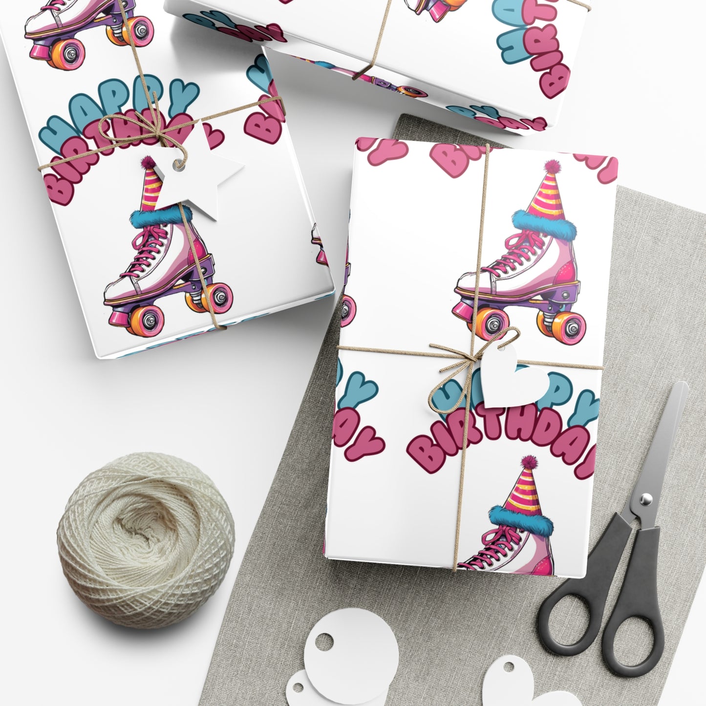 Home Decor - Birthday Roller Skate Gift Wrap Paper - Skate of Matter LLC