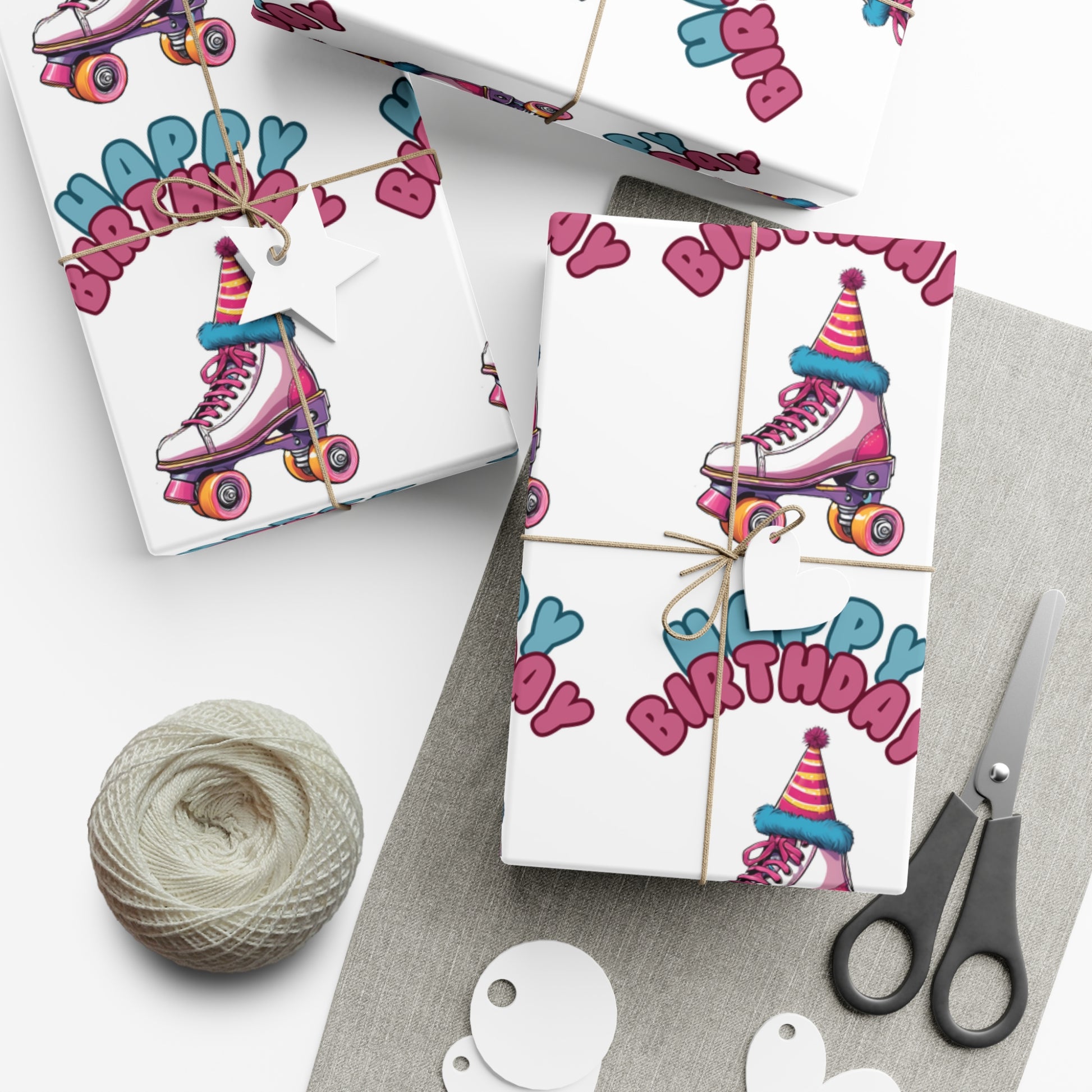 Home Decor - Birthday Roller Skate Gift Wrap Paper - Skate of Matter LLC