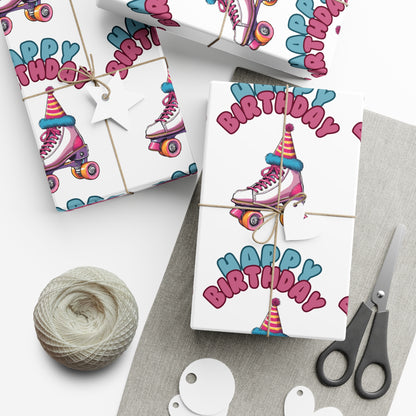 Home Decor - Birthday Roller Skate Gift Wrap Paper - Skate of Matter LLC