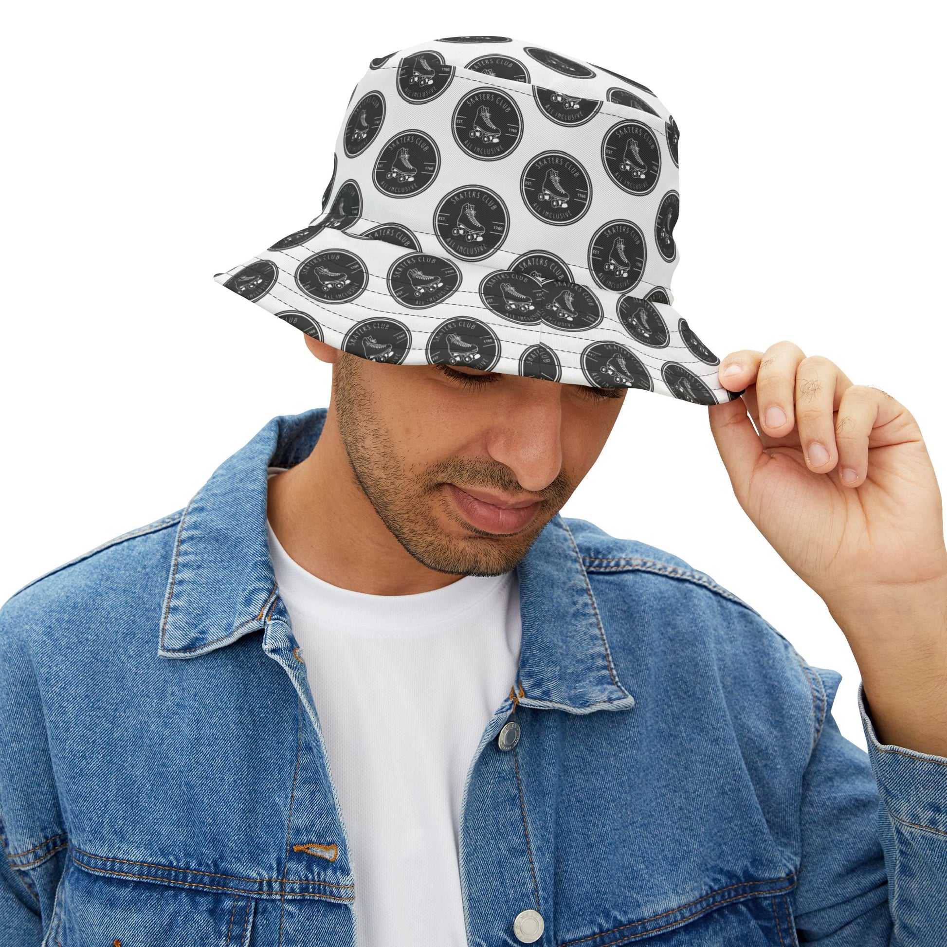 Hats - Black Round Skaters Club Bucket Hat - Skate of Matter LLC