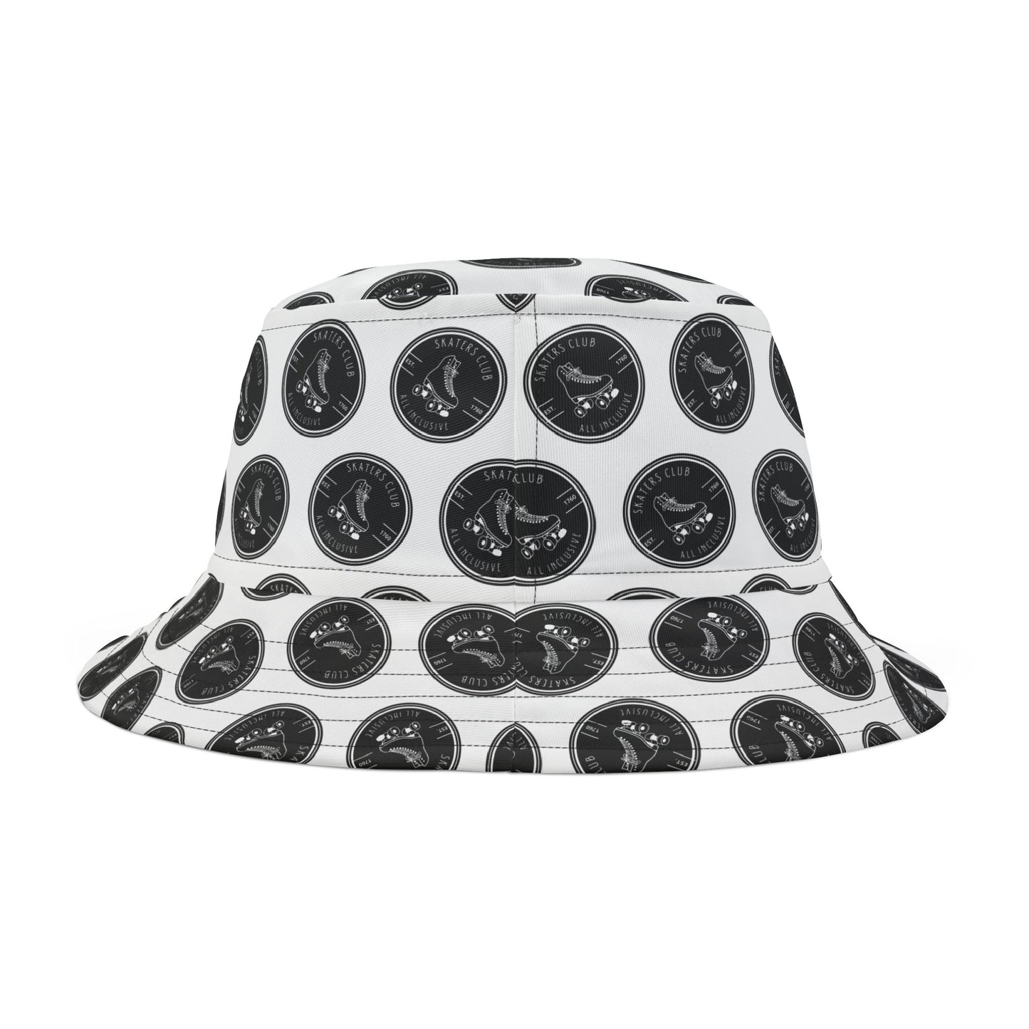 Hats - Black Round Skaters Club Bucket Hat - Skate of Matter LLC