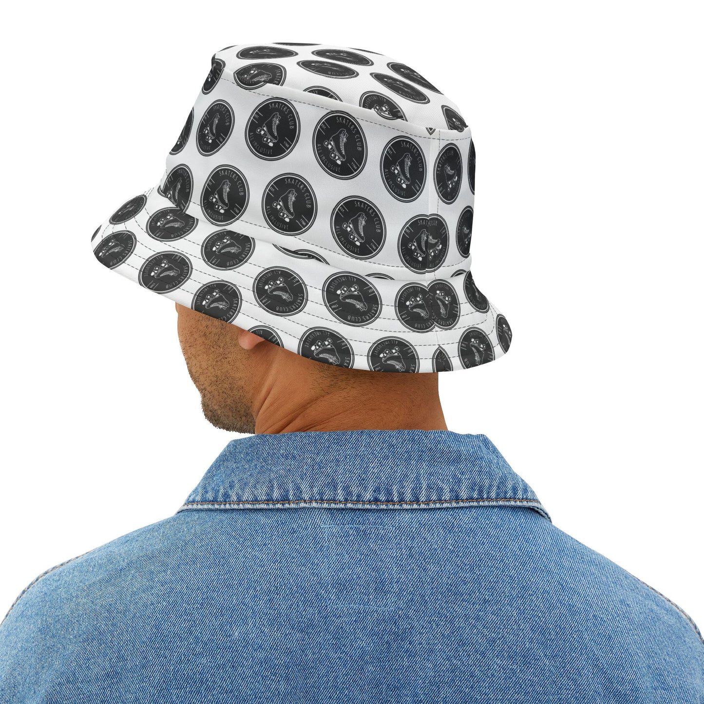 Hats - Black Round Skaters Club Bucket Hat - Skate of Matter LLC