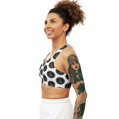 Sports Bra - Black Round Skaters Club Seamless Sports Bra - Skate of Matter LLC