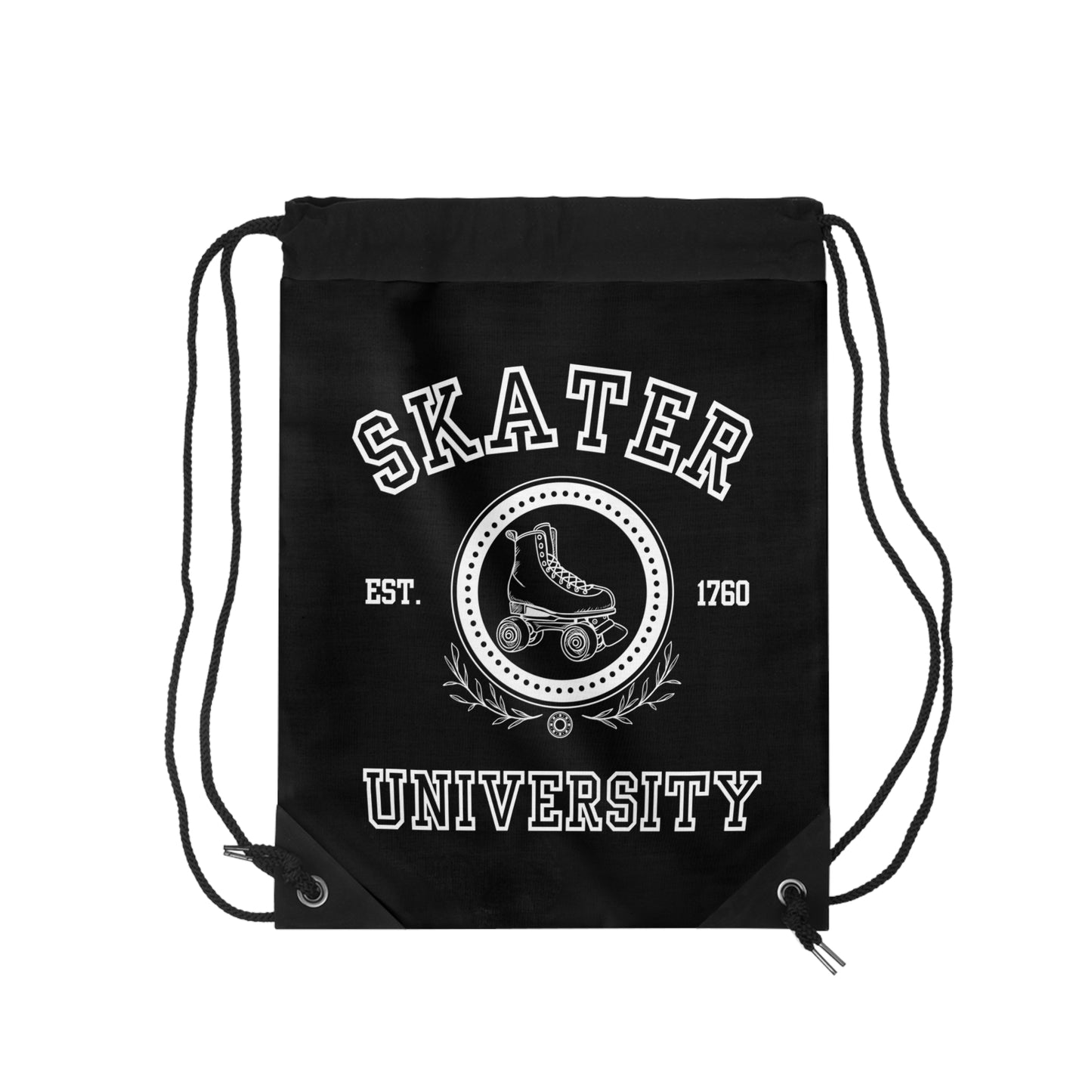 Bags - Black Skater University Drawstring Bag - Skate of Matter LLC