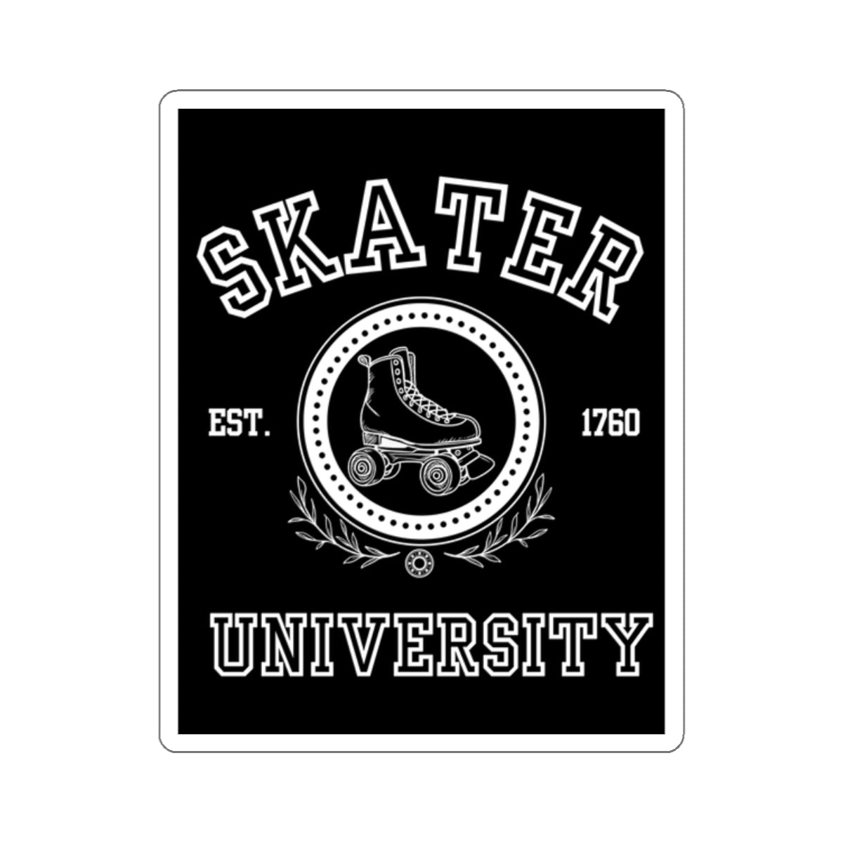 Paper products - Black Skater University Sticker - Skate of Matter LLC