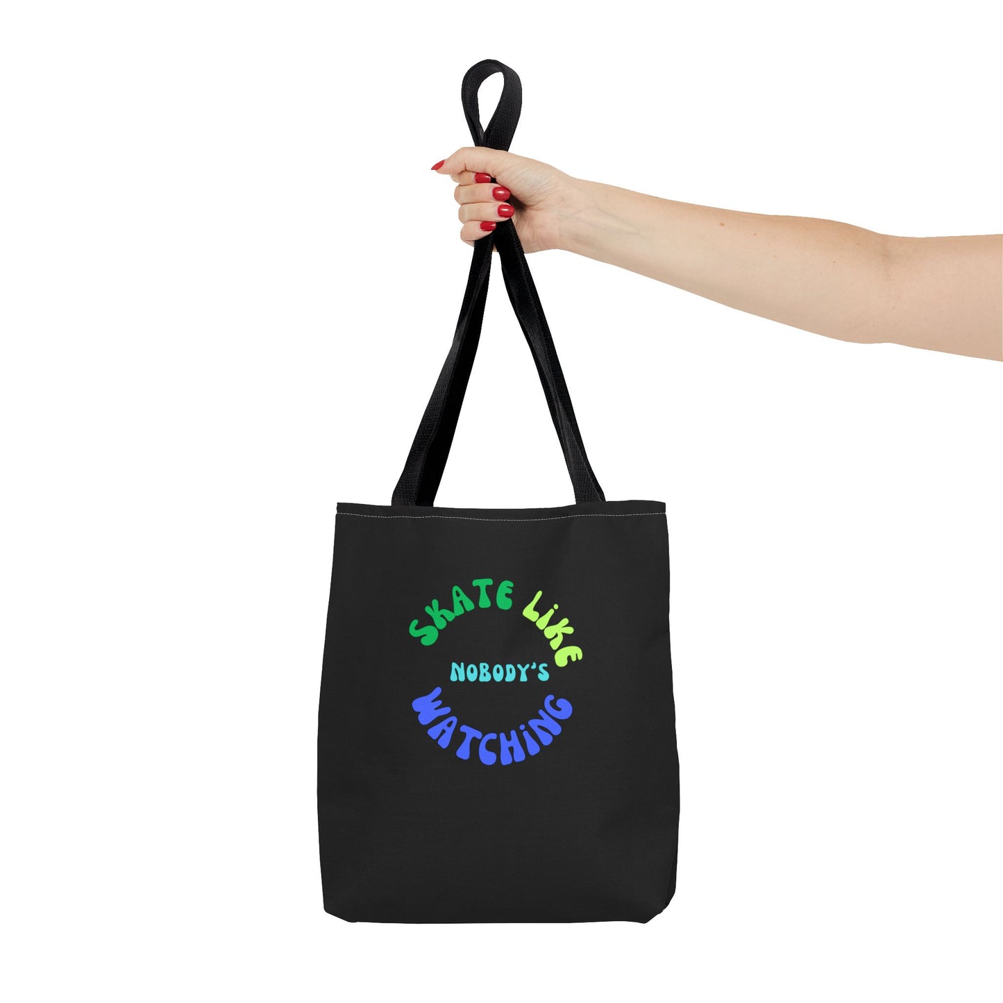 Bags - BlueGreen Skate Like Nobodys Watching Tote Bag - Skate of Matter LLC