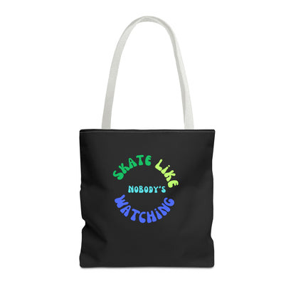 Bags - BlueGreen Skate Like Nobodys Watching Tote Bag - Skate of Matter LLC