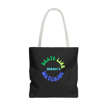 Bags - BlueGreen Skate Like Nobodys Watching Tote Bag - Skate of Matter LLC