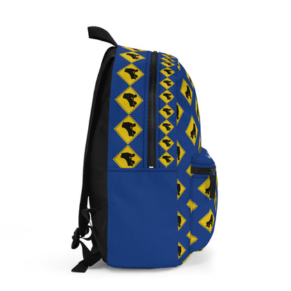 Backpack - Blue Warning Skater Backpack - Skate of Matter LLC