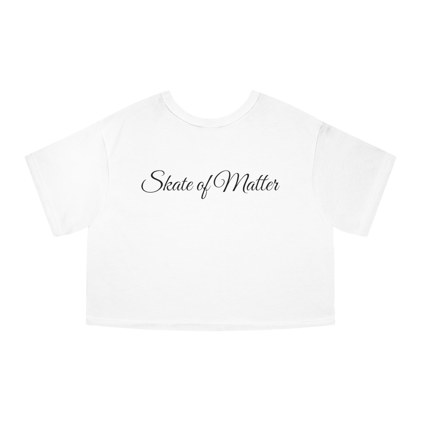 T-Shirt - Champion Womens Black Round Skaters Club Cropped T-Shirt - Skate of Matter LLC