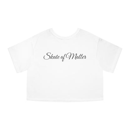 T-Shirt - Champion Womens Black Round Skaters Club Cropped T-Shirt - Skate of Matter LLC