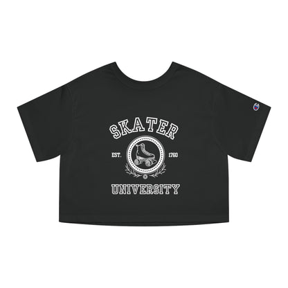 T-Shirt - Champion Womens Skater University Cropped T-Shirt - Skate of Matter LLC