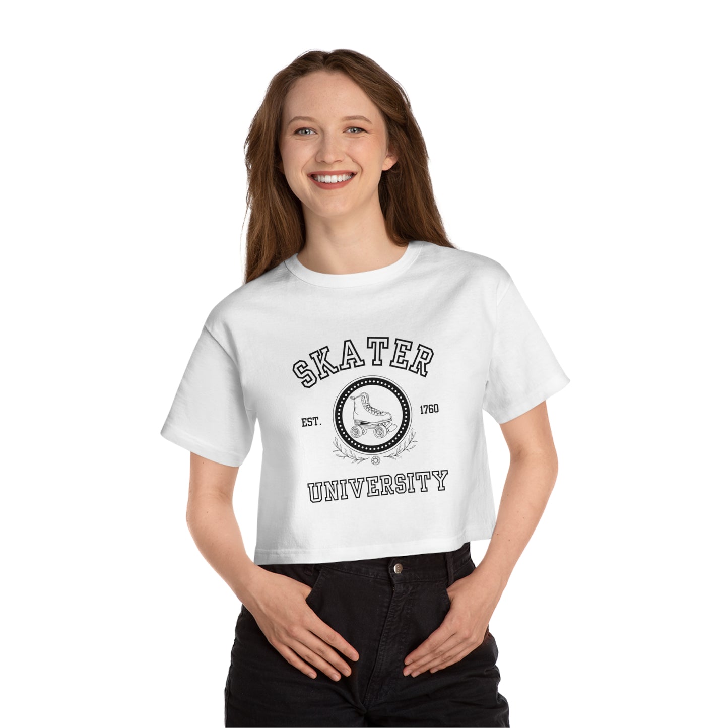 T-Shirt - Champion Womens Skater University Cropped T-Shirt - Skate of Matter LLC