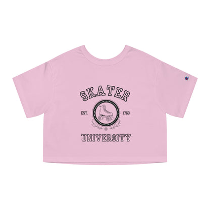 T-Shirt - Champion Womens Skater University Cropped T-Shirt - Skate of Matter LLC