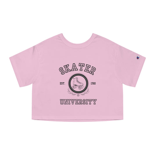 T-Shirt - Champion Womens Skater University Cropped T-Shirt - Skate of Matter LLC