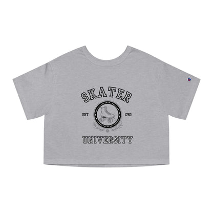 T-Shirt - Champion Womens Skater University Cropped T-Shirt - Skate of Matter LLC