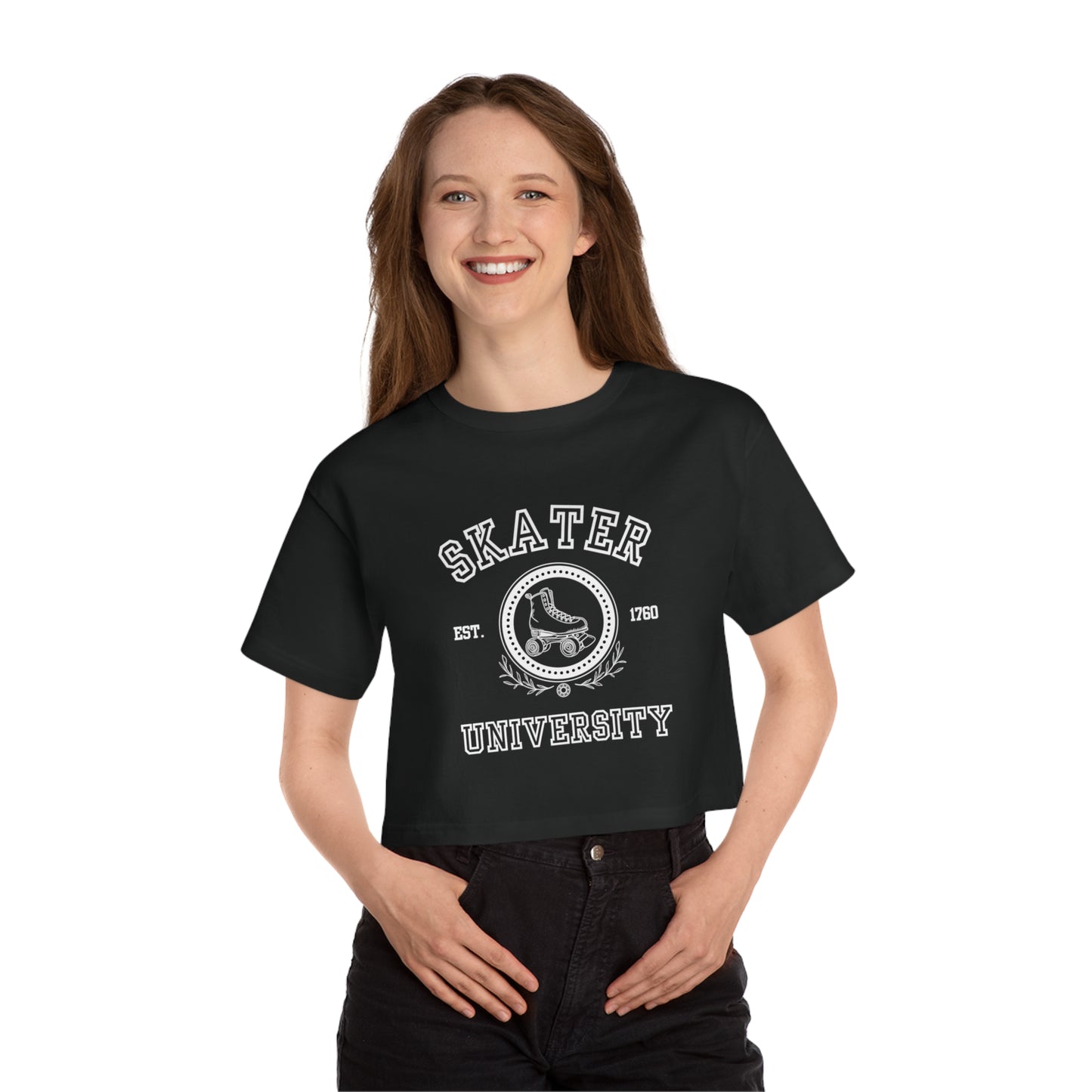 T-Shirt - Champion Womens Skater University Cropped T-Shirt - Skate of Matter LLC