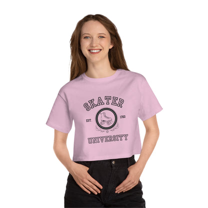 T-Shirt - Champion Womens Skater University Cropped T-Shirt - Skate of Matter LLC