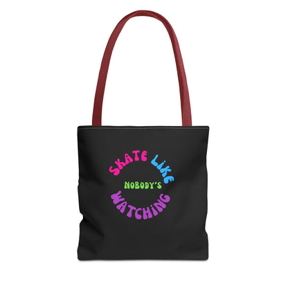 Bags - Colorful Skate Like Nobodys Watching Tote Bag - Skate of Matter LLC