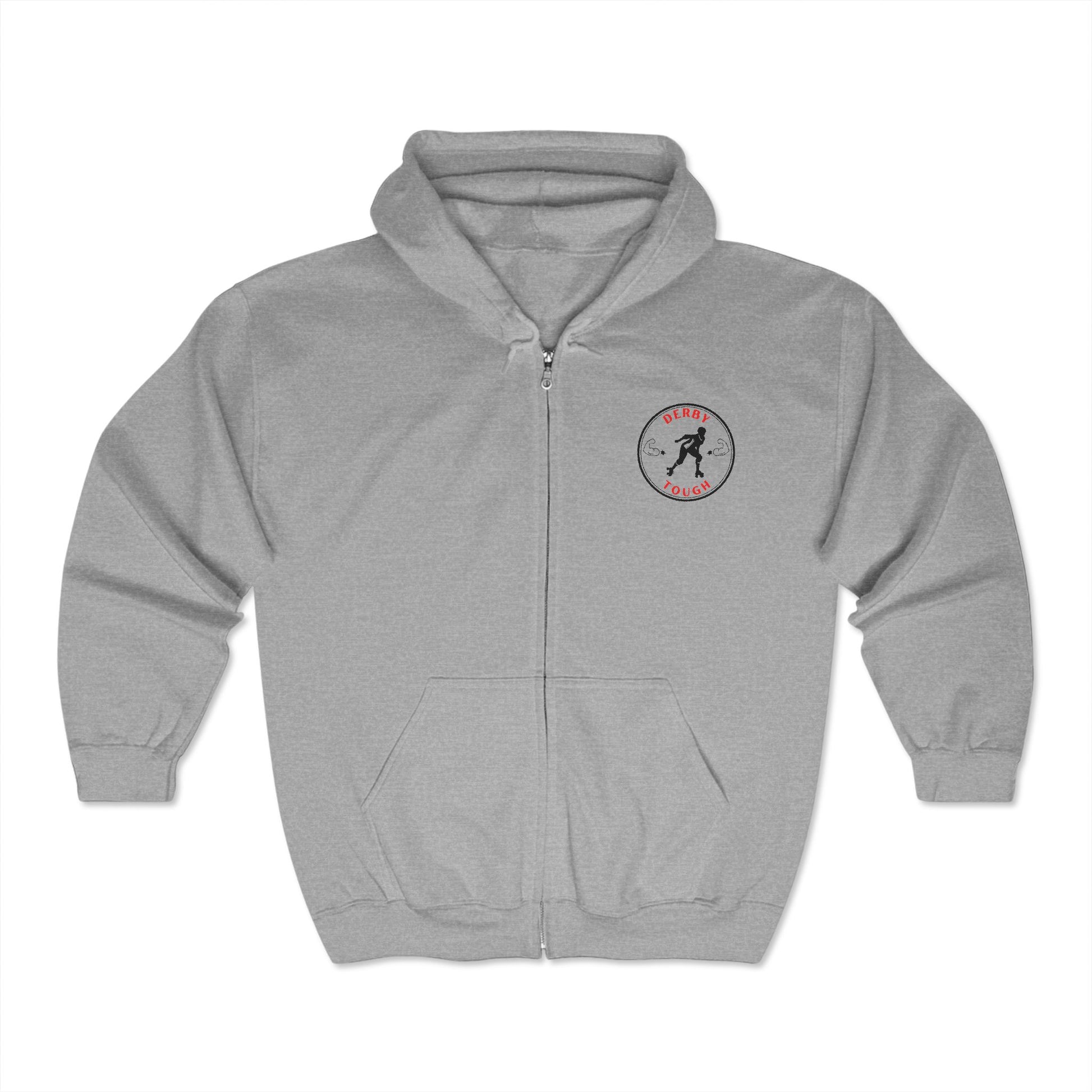 Hoodie - Derby Tough Unisex Zip Hooded Sweatshirt - Skate of Matter LLC