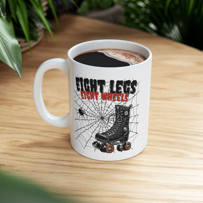 Mug - Eight Legs Eight Wheels Ceramic Mug - Skate of Matter LLC