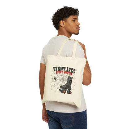 Bags - Eight Legs Eight Wheels Cotton Canvas Bag - Skate of Matter LLC