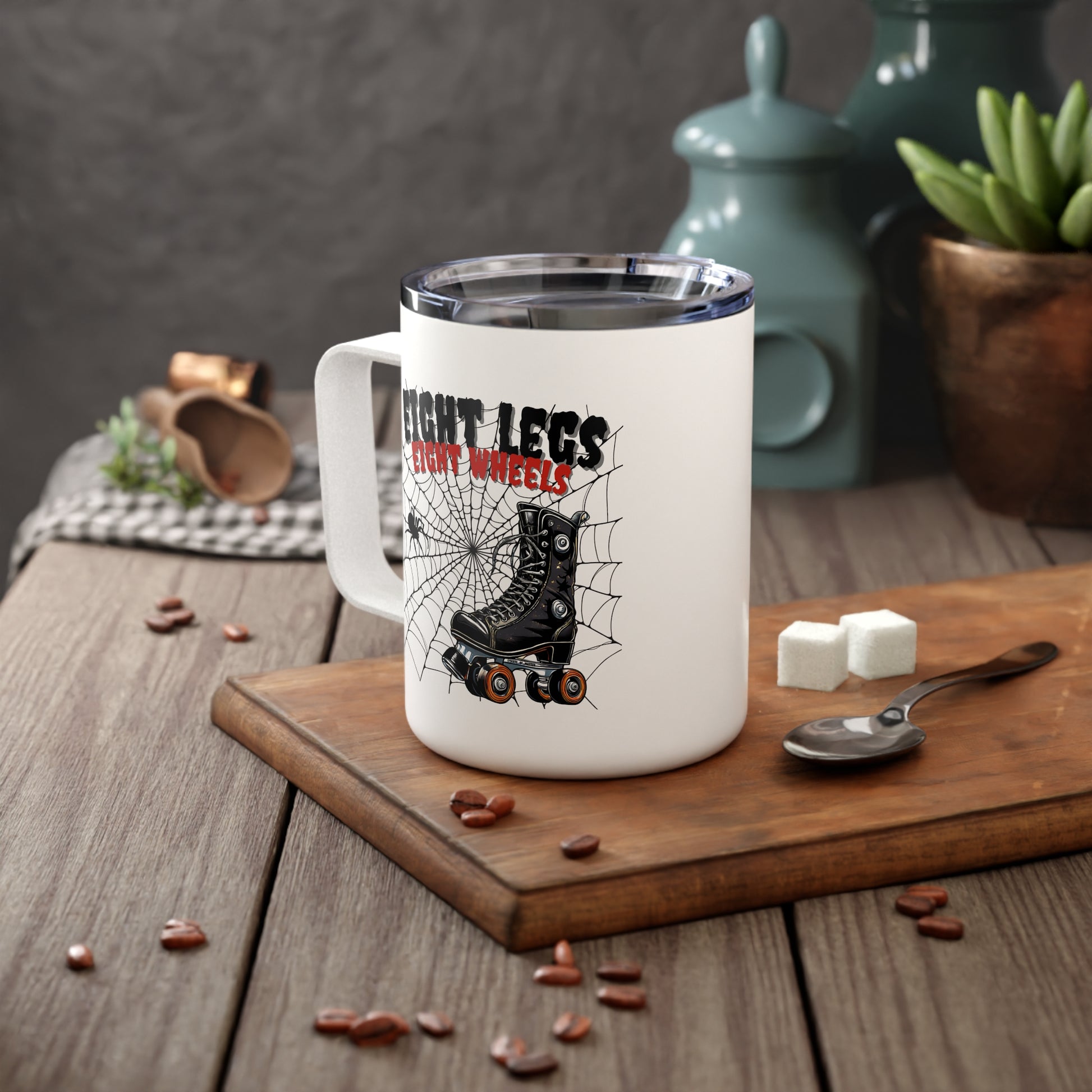 Mug - Eight Legs Eight Wheels Insulated Coffee Mug - Skate of Matter LLC