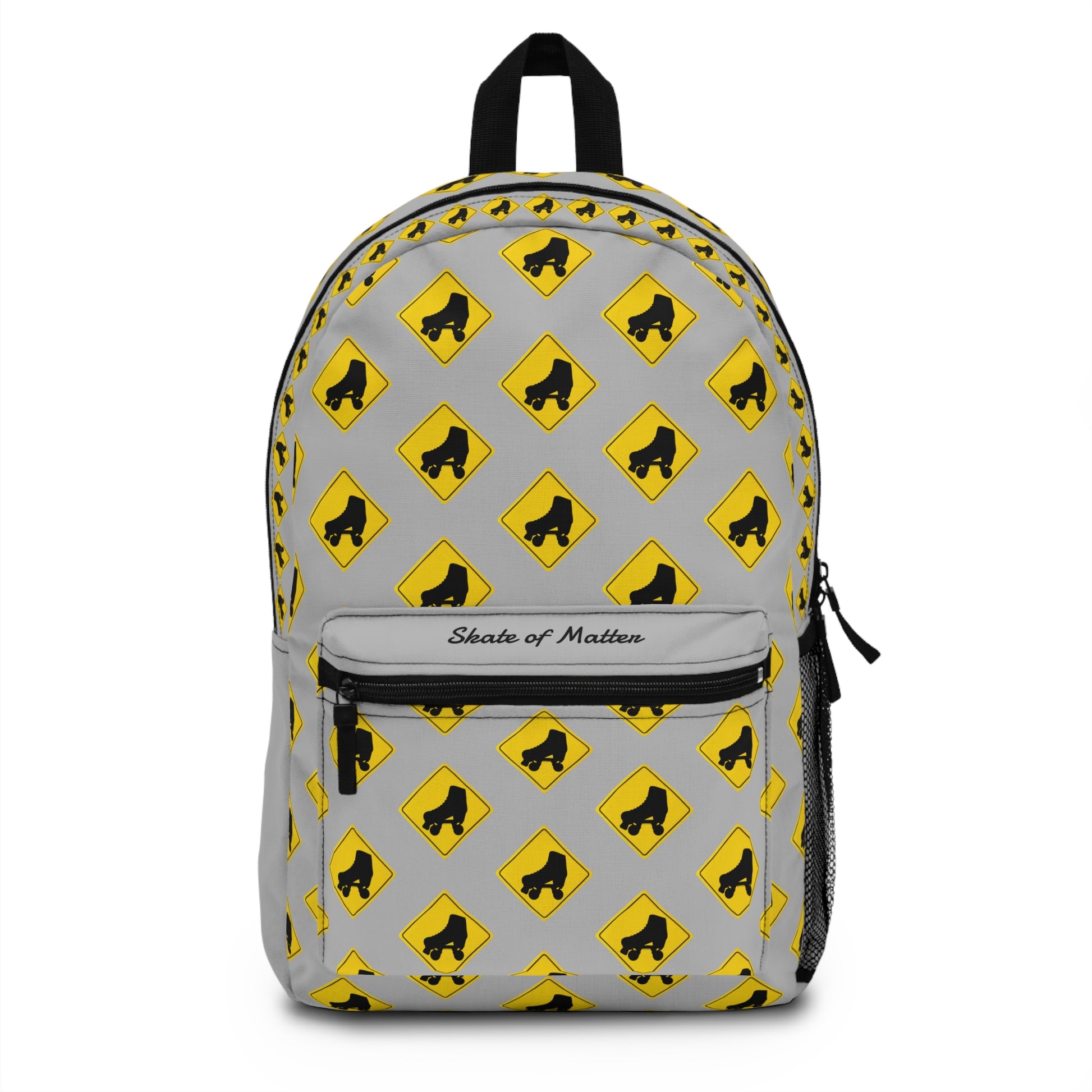 Backpack - Grey Warning Skater Backpack - Skate of Matter LLC