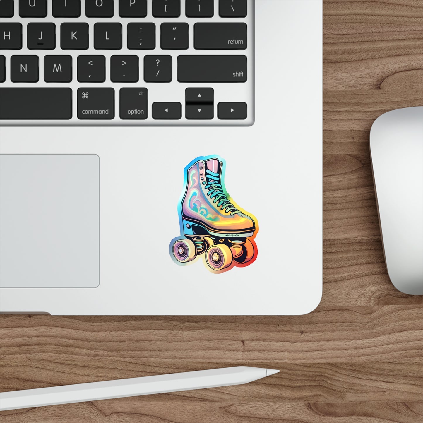 Paper products - Holographic Psychedelic Roller Skate Sticker - Skate of Matter LLC