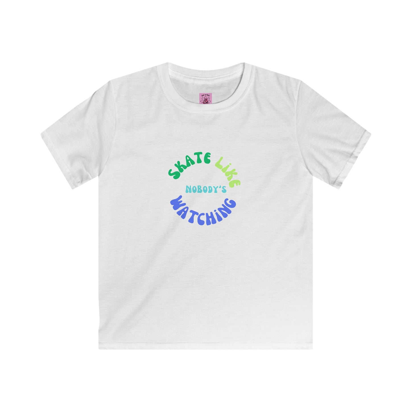 Kids clothes - Kids BlueGreen Skate Like Nobodys Watching Tee - Skate of Matter LLC