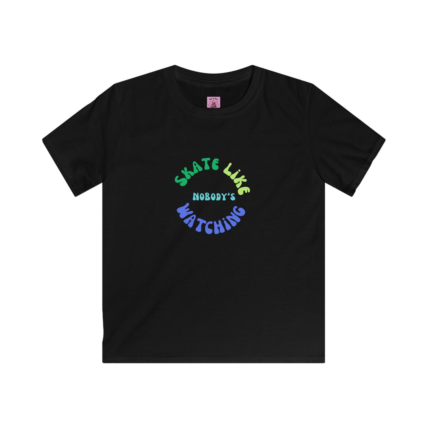 Kids clothes - Kids BlueGreen Skate Like Nobodys Watching Tee - Skate of Matter LLC