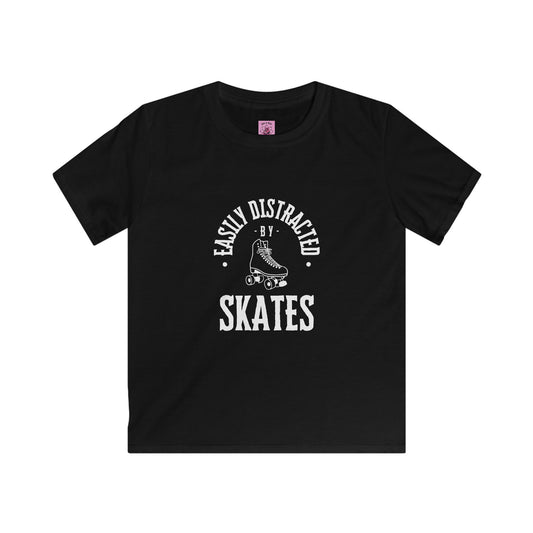 Kids clothes - Kids Easily Distracted by Skates Tee - Skate of Matter LLC