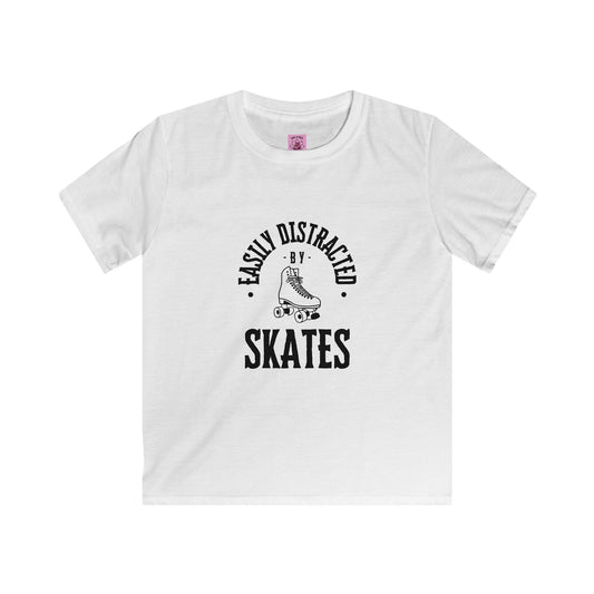 Kids clothes - Kids Easily Distracted by Skates Tee - Skate of Matter LLC