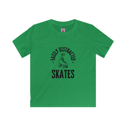 Kids clothes - Kids Easily Distracted by Skates Tee - Skate of Matter LLC