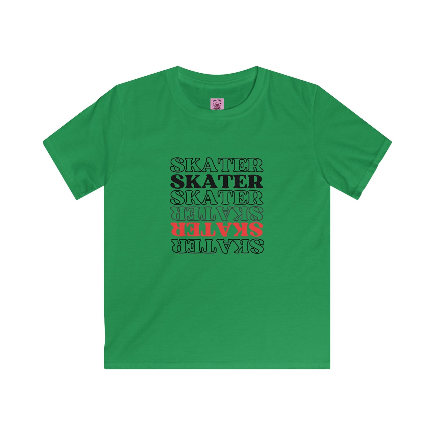 Kids clothes - Kids Red Statement Skater Tee - Skate of Matter LLC