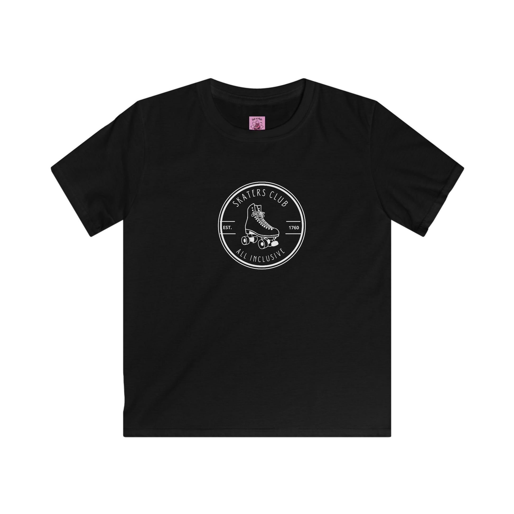 Kids clothes - Kids Round Black Skaters Club Tee - Skate of Matter LLC