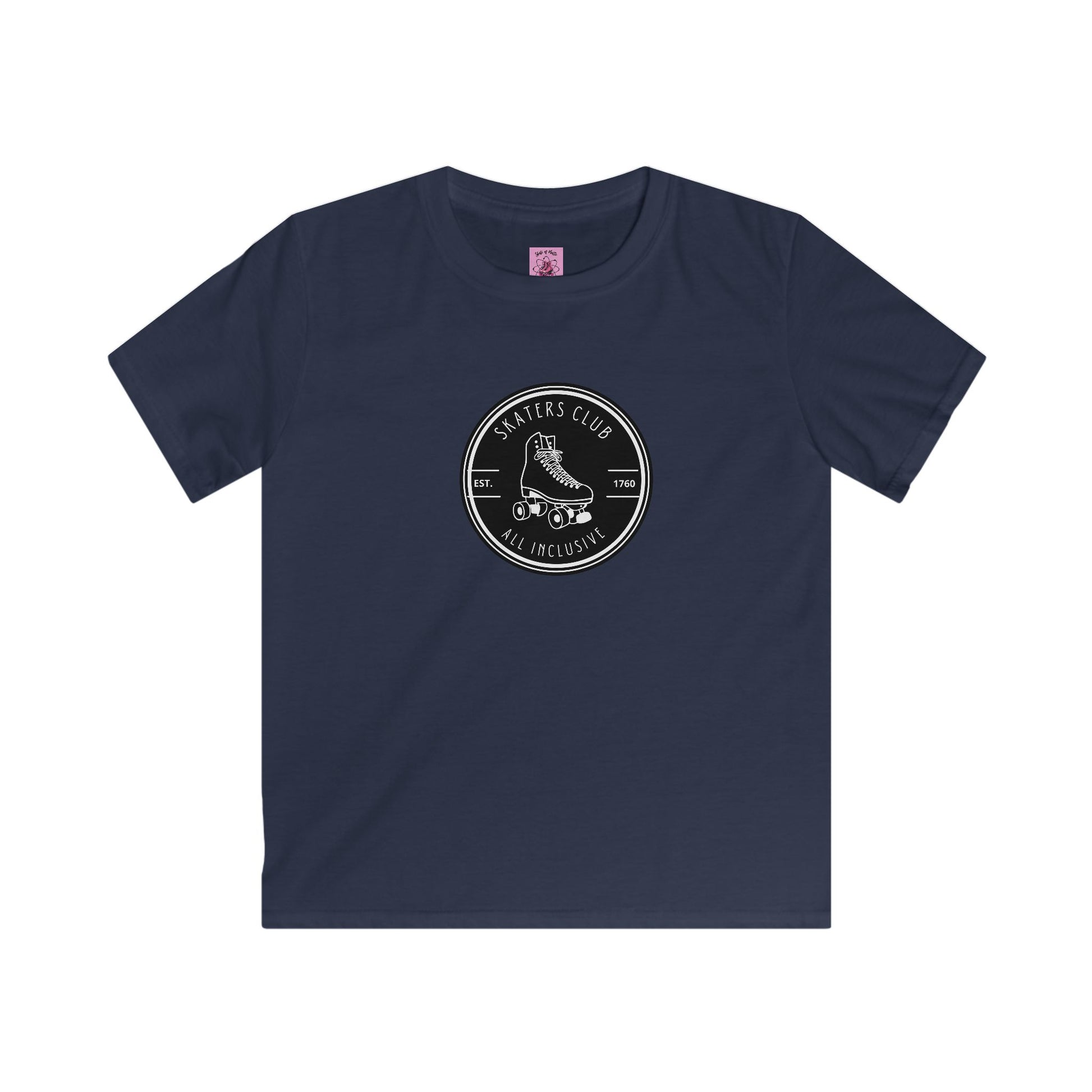 Kids clothes - Kids Round Black Skaters Club Tee - Skate of Matter LLC