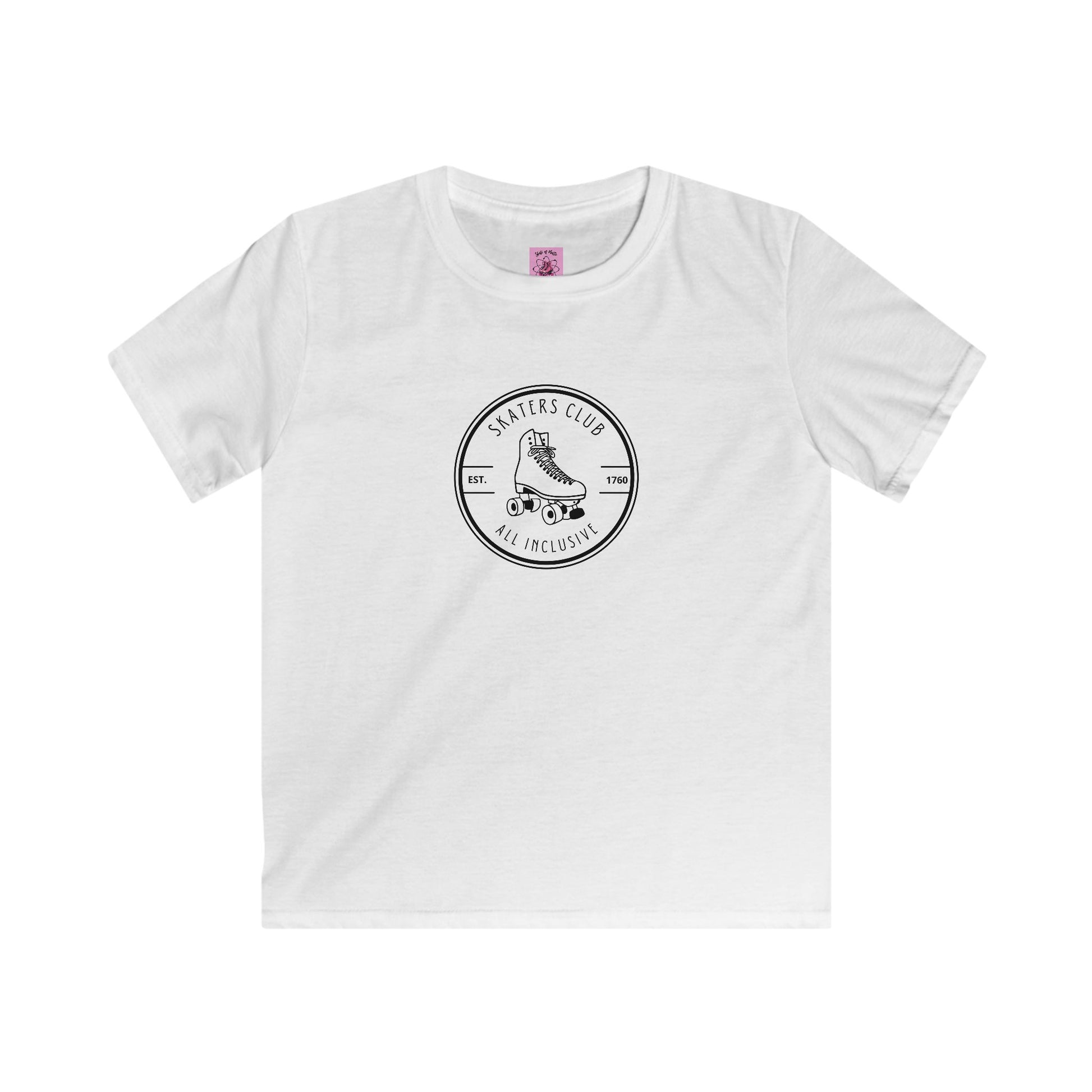 Kids clothes - Kids Round White Skaters Club Tee - Skate of Matter LLC