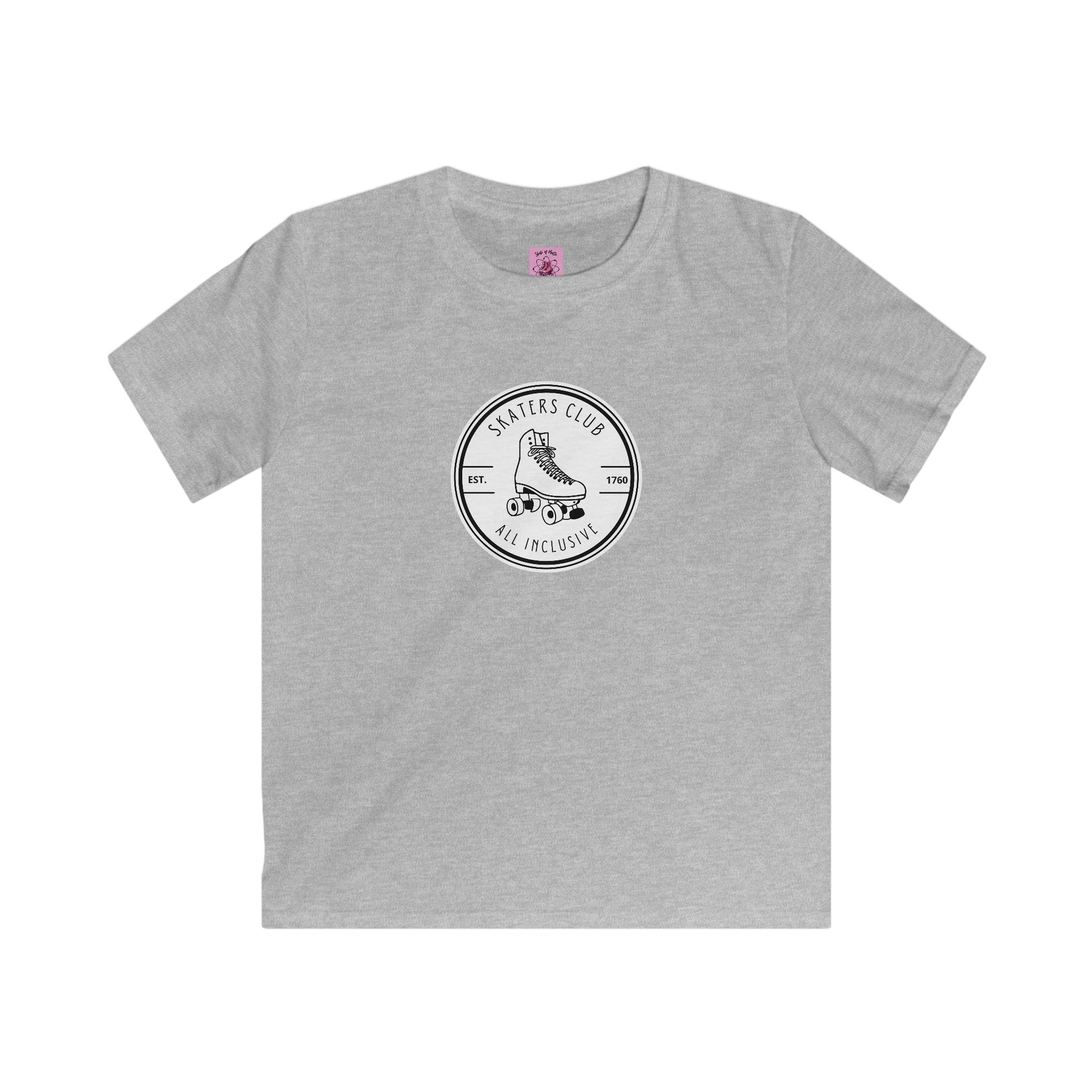 Kids clothes - Kids Round White Skaters Club Tee - Skate of Matter LLC